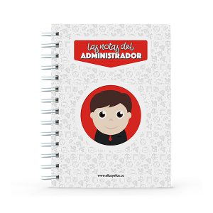 Cuaderno pequeño con diseño de admin