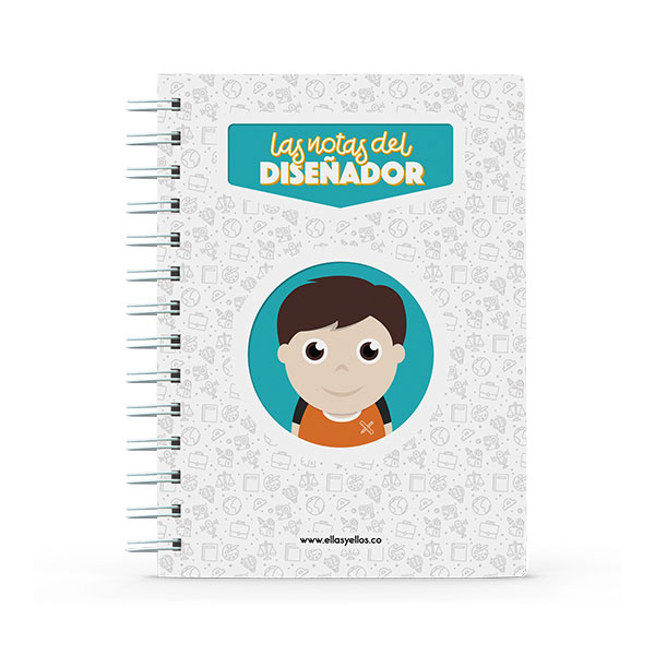 Cuaderno pequeño con diseño de diseñador gráfico