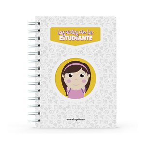 Cuaderno pequeño con diseño de estudiante