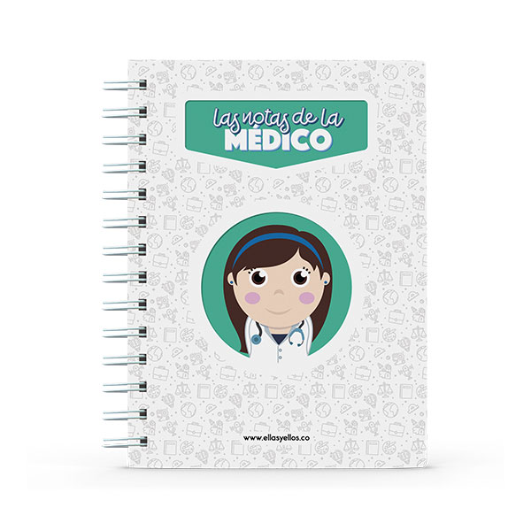 Cuaderno pequeño con diseño de médica