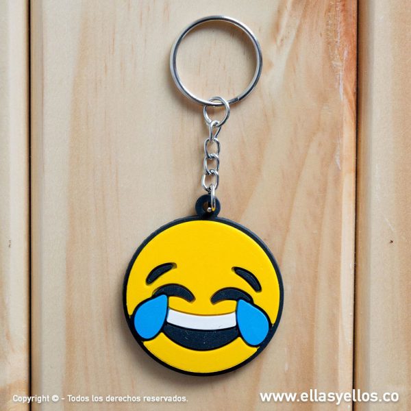 Llavero en forma de emoji riendo